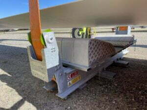 Solution for internal transport and storage of wind turbine blades